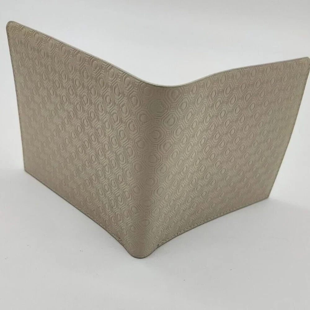 SALVATORE FERRAGAMO Embossed Beige Off White Leather Wallet NWOT